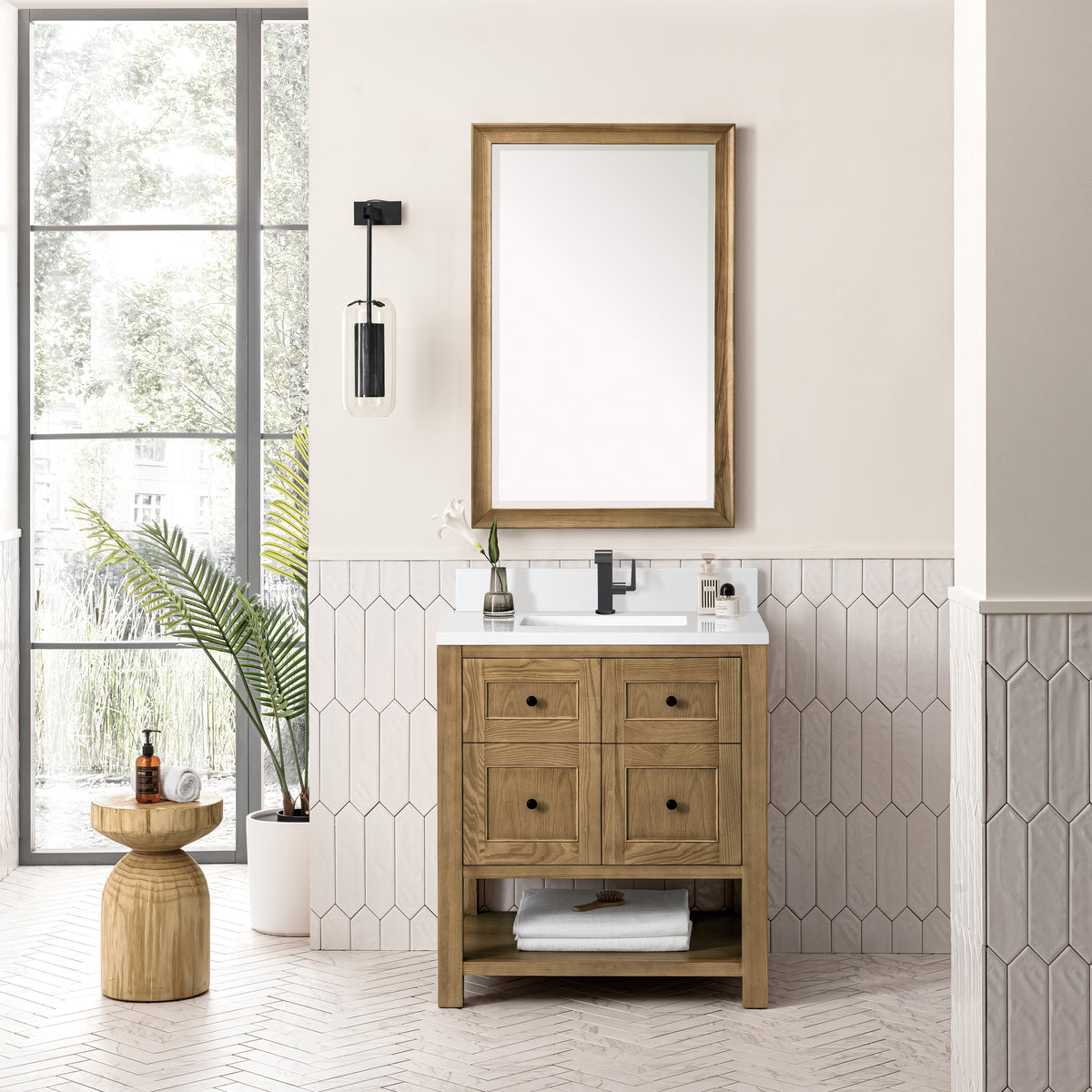 James Martin Breckenridge 30" Single Bathroom Vanity, Light Natural Oak, view 37