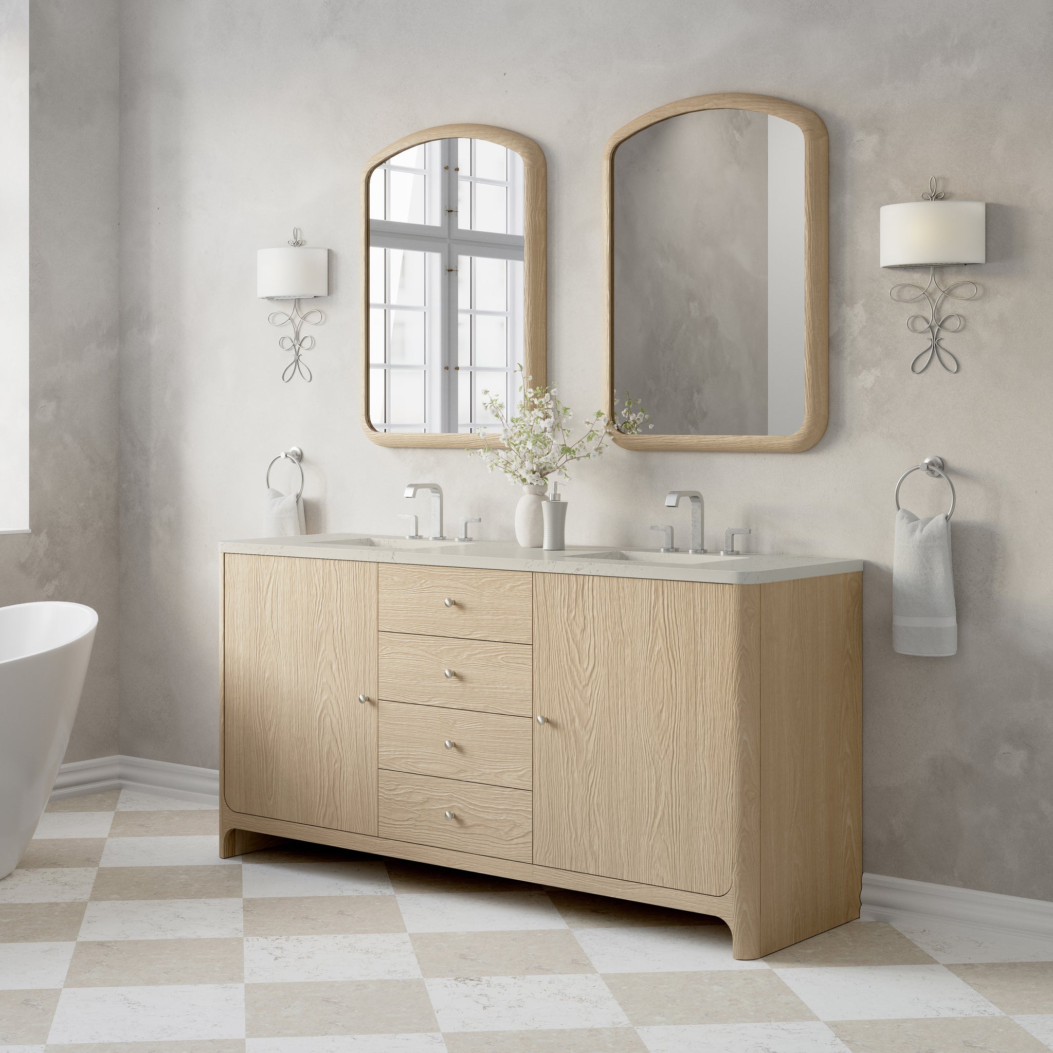 James Martin Gracyn 72" Double Bathroom Vanity, Coastal Driftwood by James Martin