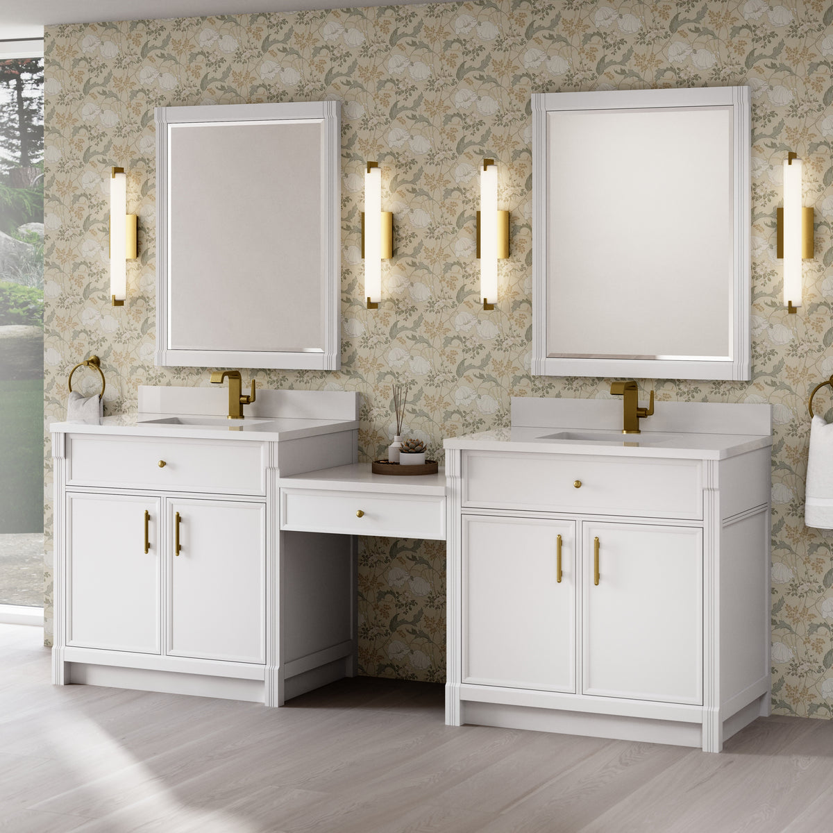 James Martin Bellshire 96" Single Bathroom Vanity, Bright White, view 4