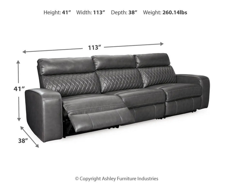 Samperstone - Power Reclining Sectional by Unique Piece Furniture