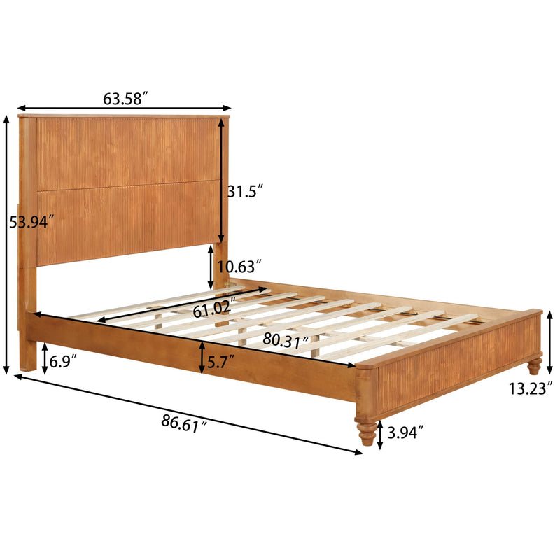 Platform Bed Frame & Tall Headboard by HouseOfZazla
