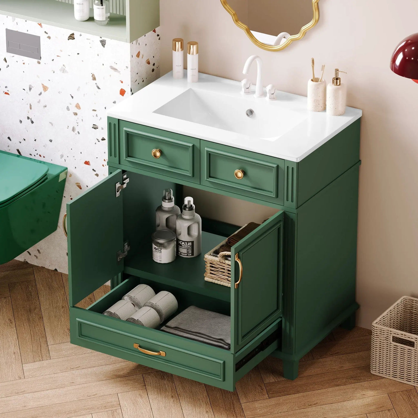 Bathroom Vanity With Sink And Storage Cabinet by HouseOfZazla