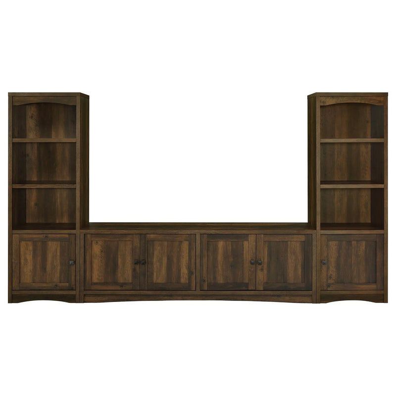 Lunetta - 3 Piece TV Stand With Media Towers - Pine Wood by HouseOfZazla