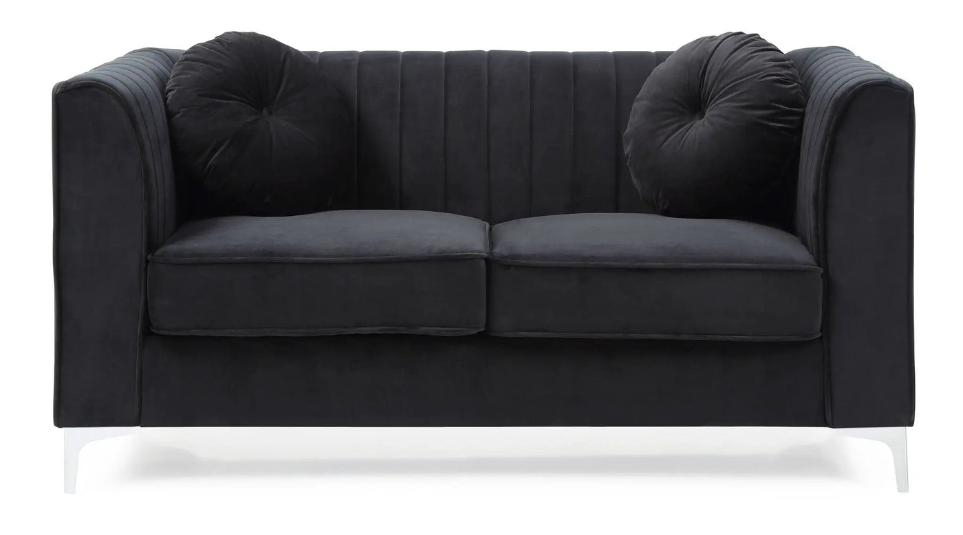 Glam Styled Micro Suede Loveseat by HouseOfZazla