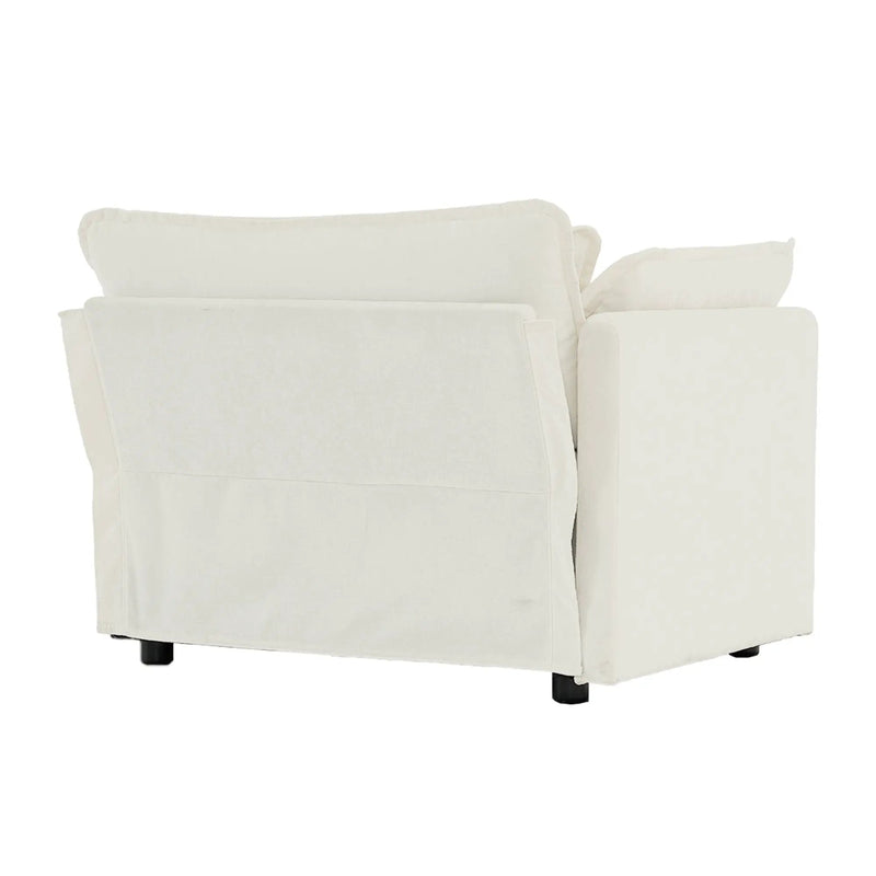 Comfy Deep Single Seat Sofa Upholstered Reading Armchair by HouseOfZazla