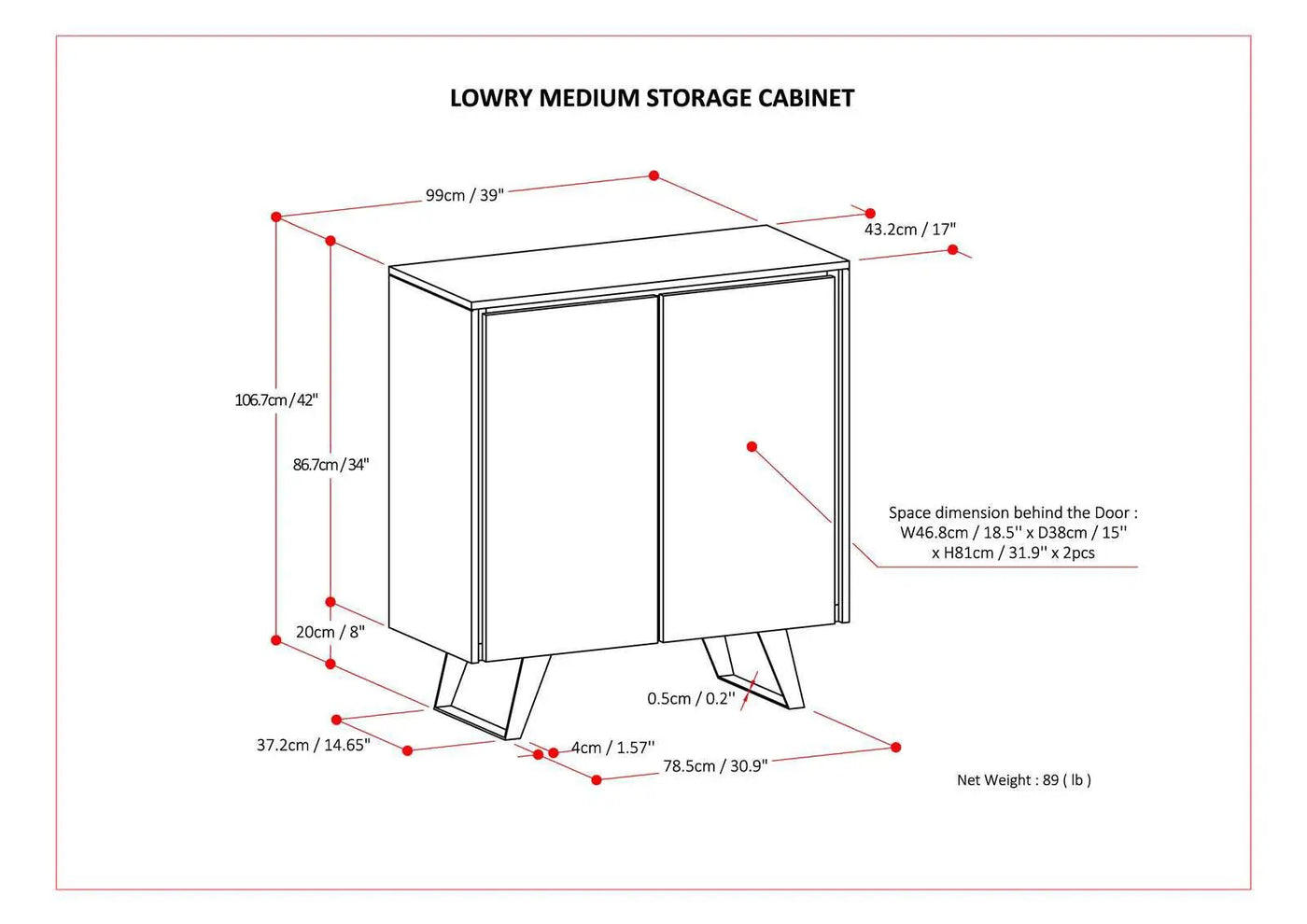 Lowry - Medium Handcrafted Storage Cabinet by HouseOfZazla