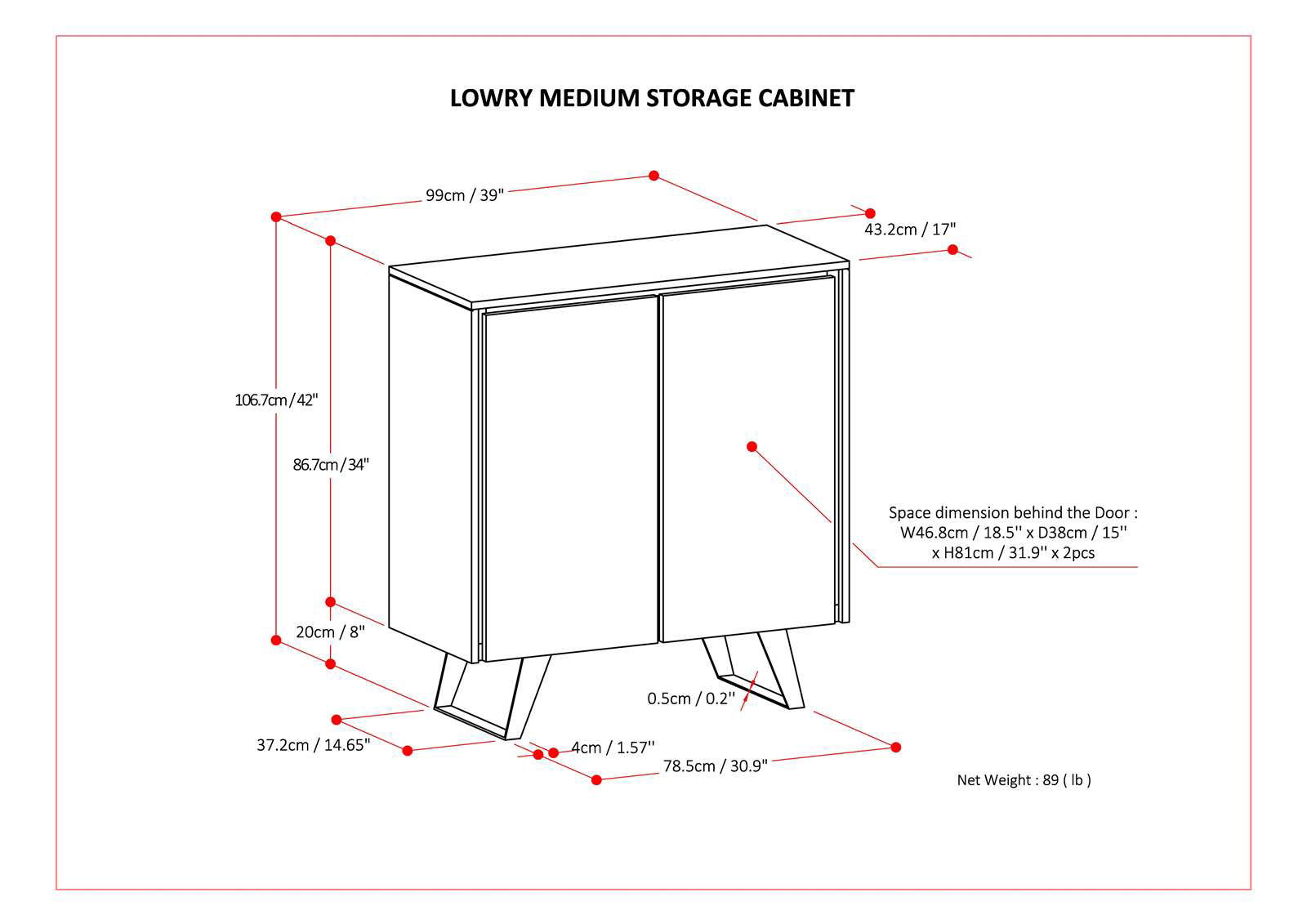 Lowry - Medium Handcrafted Storage Cabinet by HouseOfZazla