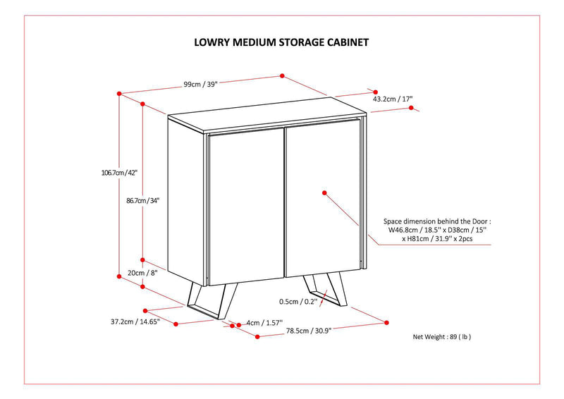 Lowry - Medium Handcrafted Storage Cabinet by HouseOfZazla