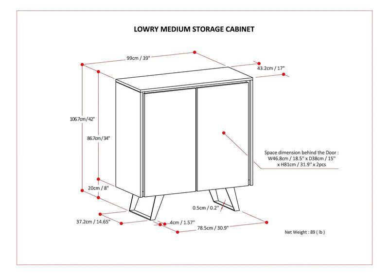 Lowry - Handcrafted Medium Storage Cabinet by HouseOfZazla