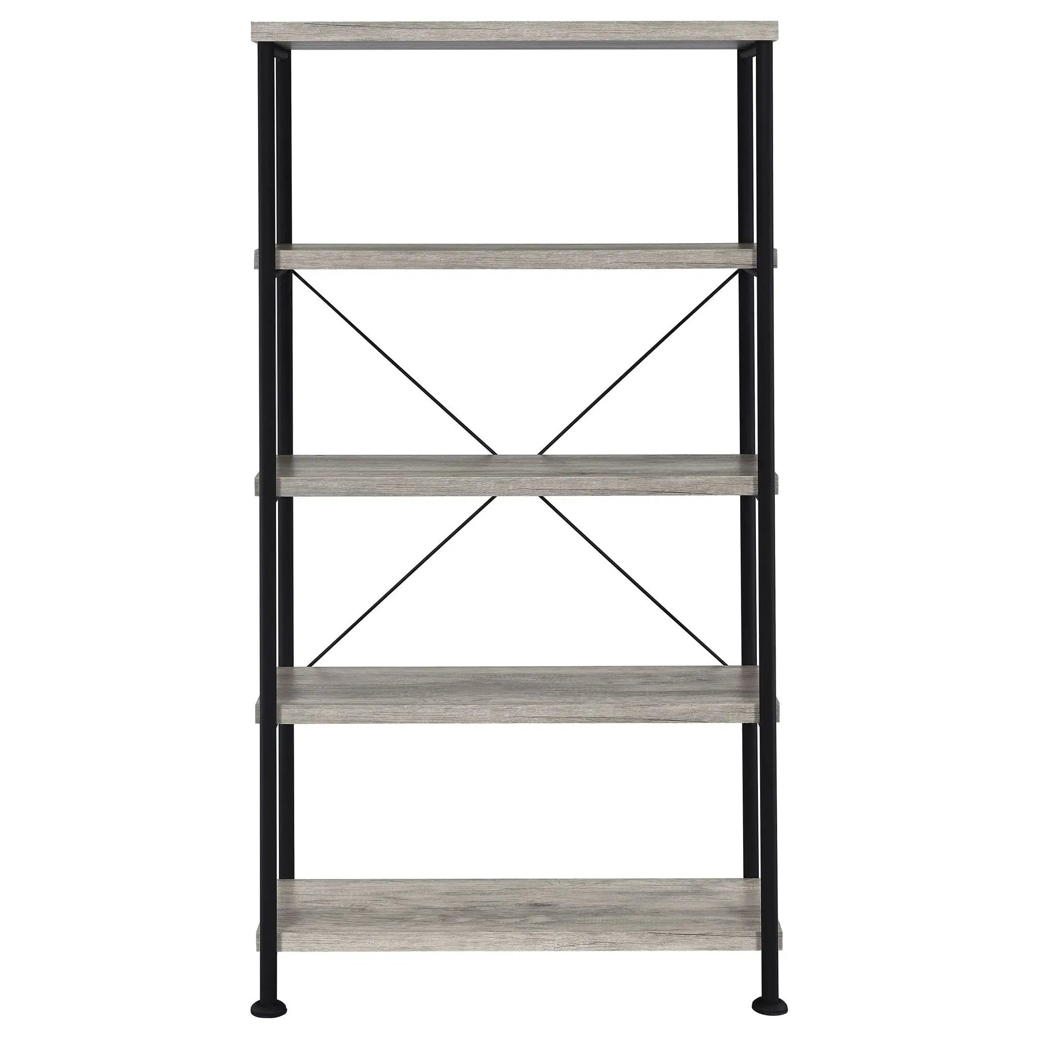 Analiese 63-inch 4-shelf Bookshelf Grey Driftwood by Unique Piece Furniture