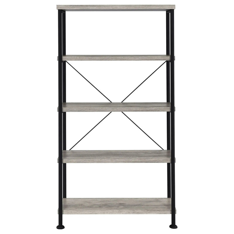 Analiese 63-inch 4-shelf Bookshelf Grey Driftwood by Unique Piece Furniture