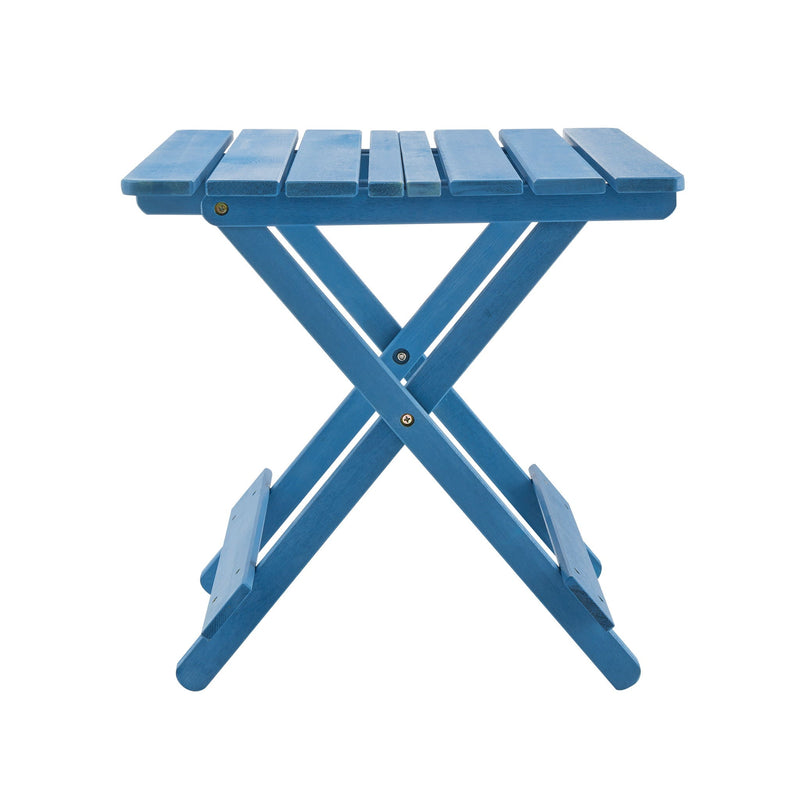 Folding Square Table For Backyard - Blue by HouseOfZazla