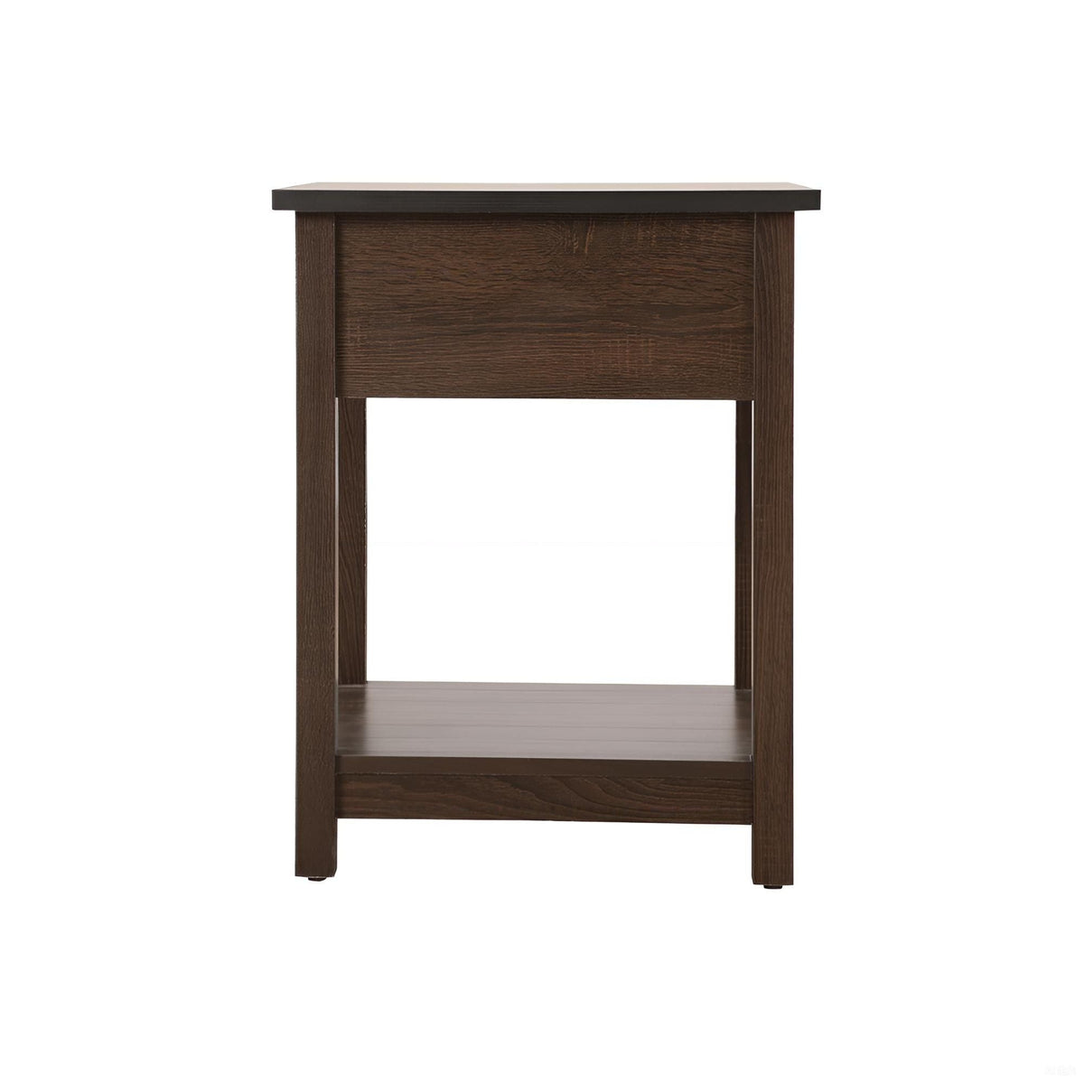 Accent Nightstand with Smooth Roller Drawer Glides - Gray, Light Brown, or Dark Brown, photo 14 of 15