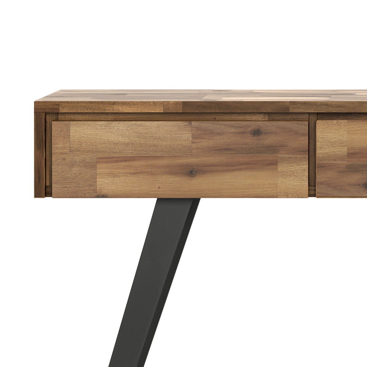 Handcrafted Solid Acacia Console Table with Three Drawers - Dark Brown or Light Brown, photo 16 of 17