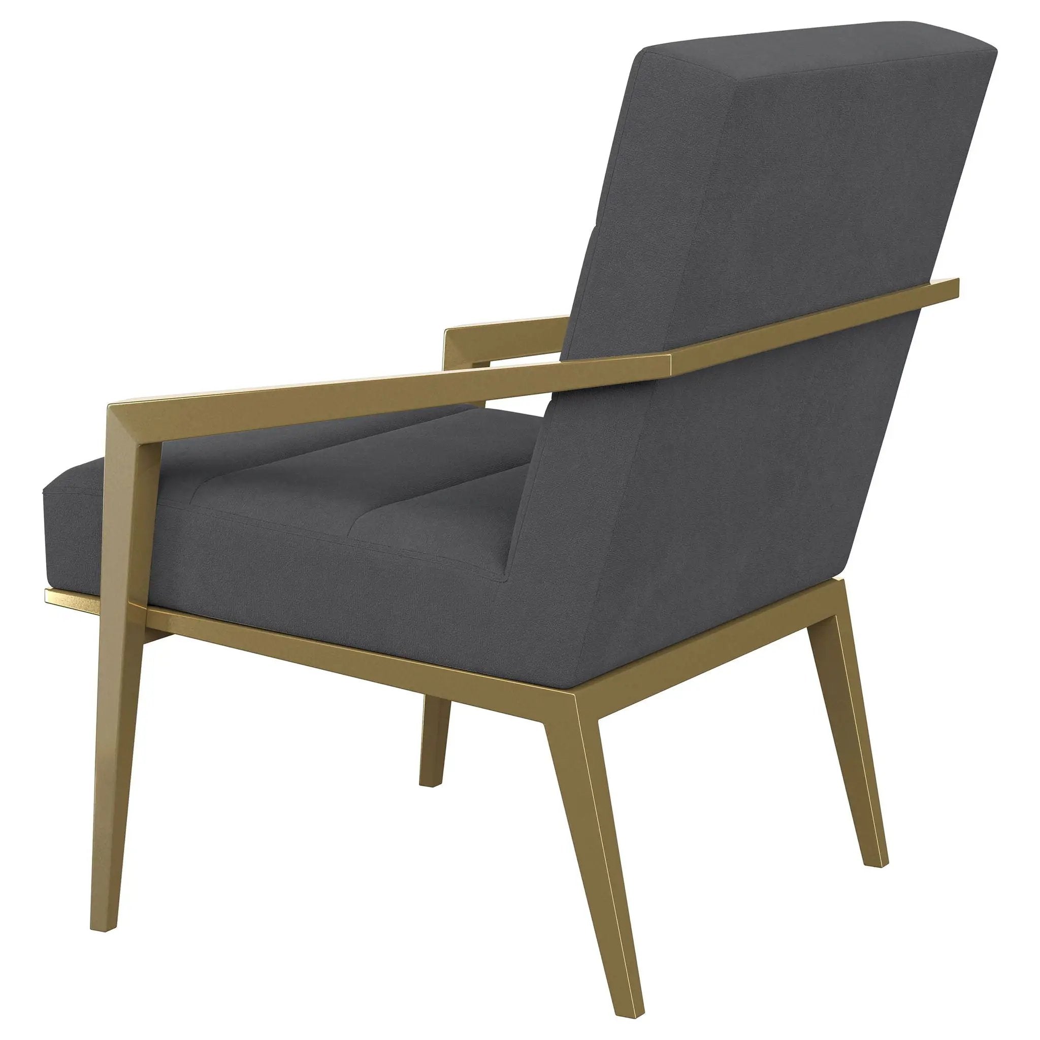 Kirra Upholstered Metal Arm Accent Chair Dark Grey by Unique Piece Furniture