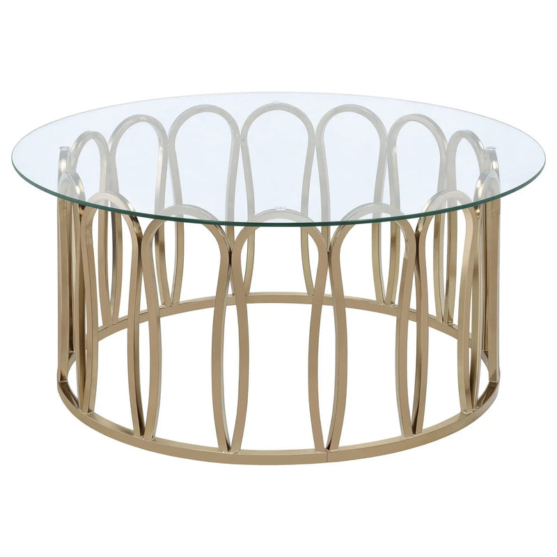 Monett 3-piece Coffee and End Table Set Chocolate Chrome by Unique Piece Furniture