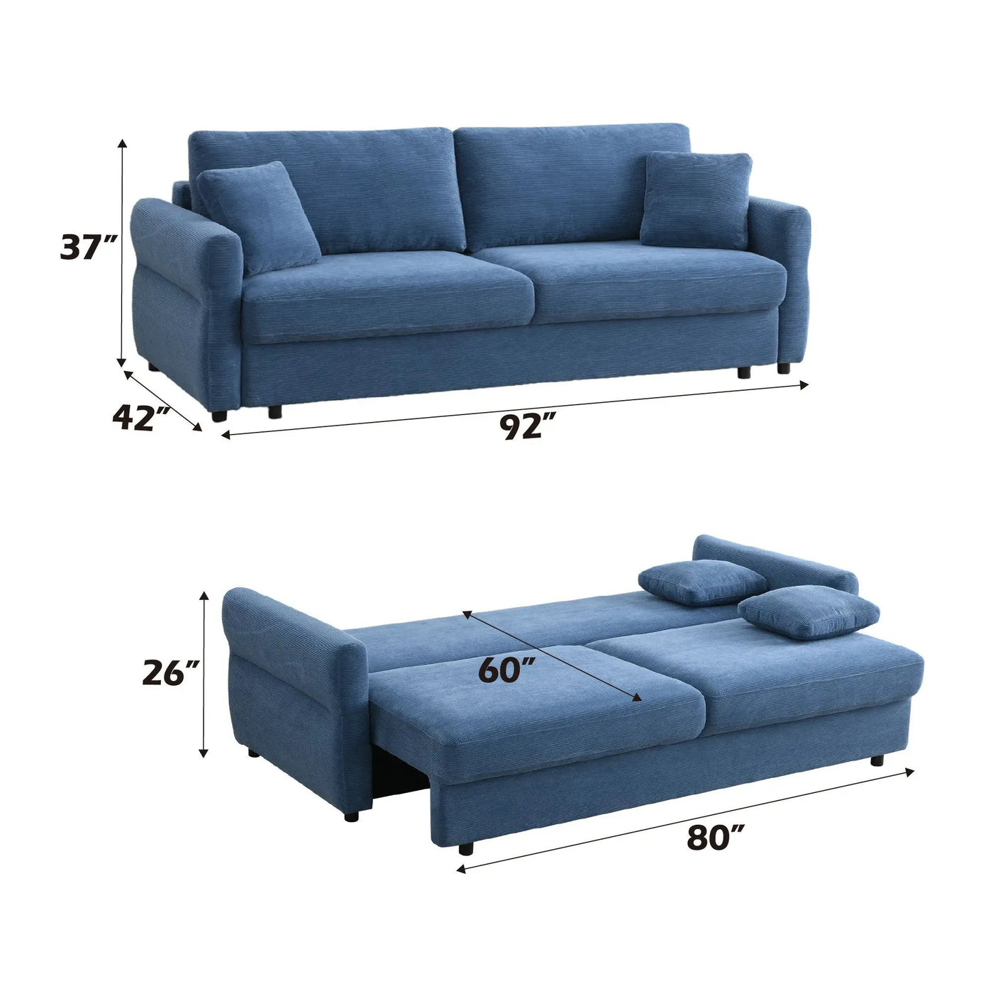 Haran - Pull Out Sleeper Sofa With Storage by Unique Piece Furniture