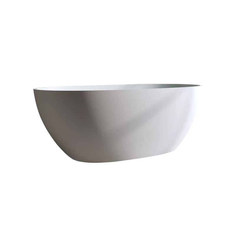 55" Solid Surface Matte Tub - Freestanding Soaking Bathtub by HouseOfZazla