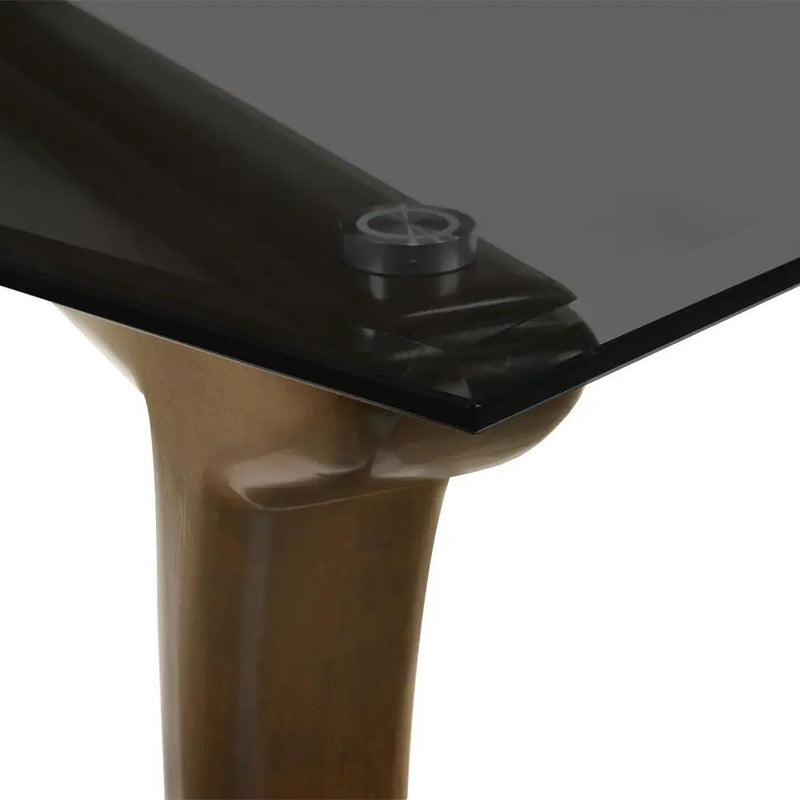 Danzel - Dining Table With Glass Top - Vintage Oak by Unique Piece Furniture