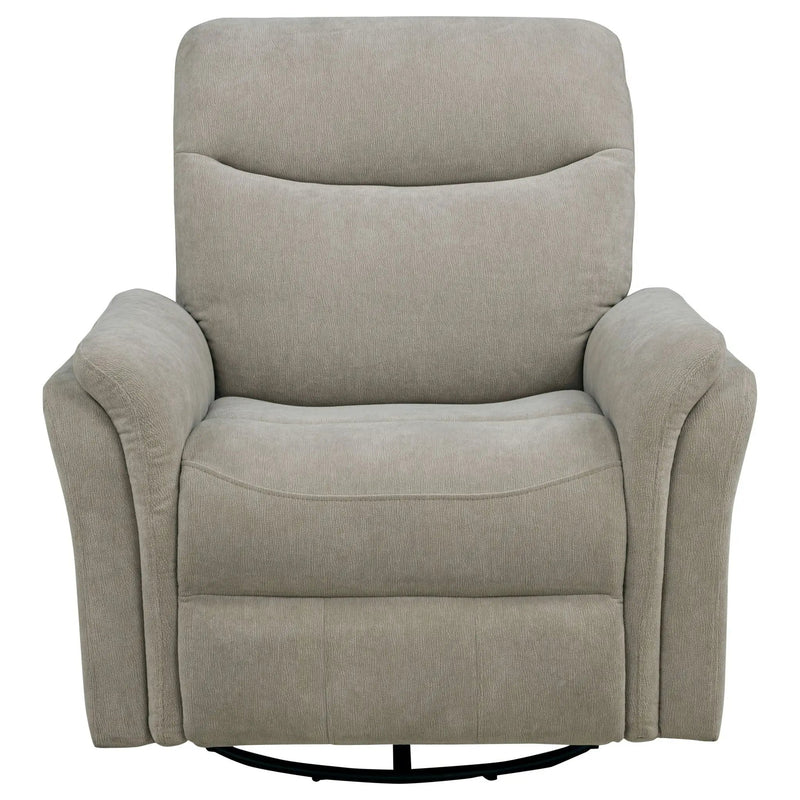 Adler Upholstered Power Swivel Glider Recliner Ivory by Unique Piece Furniture