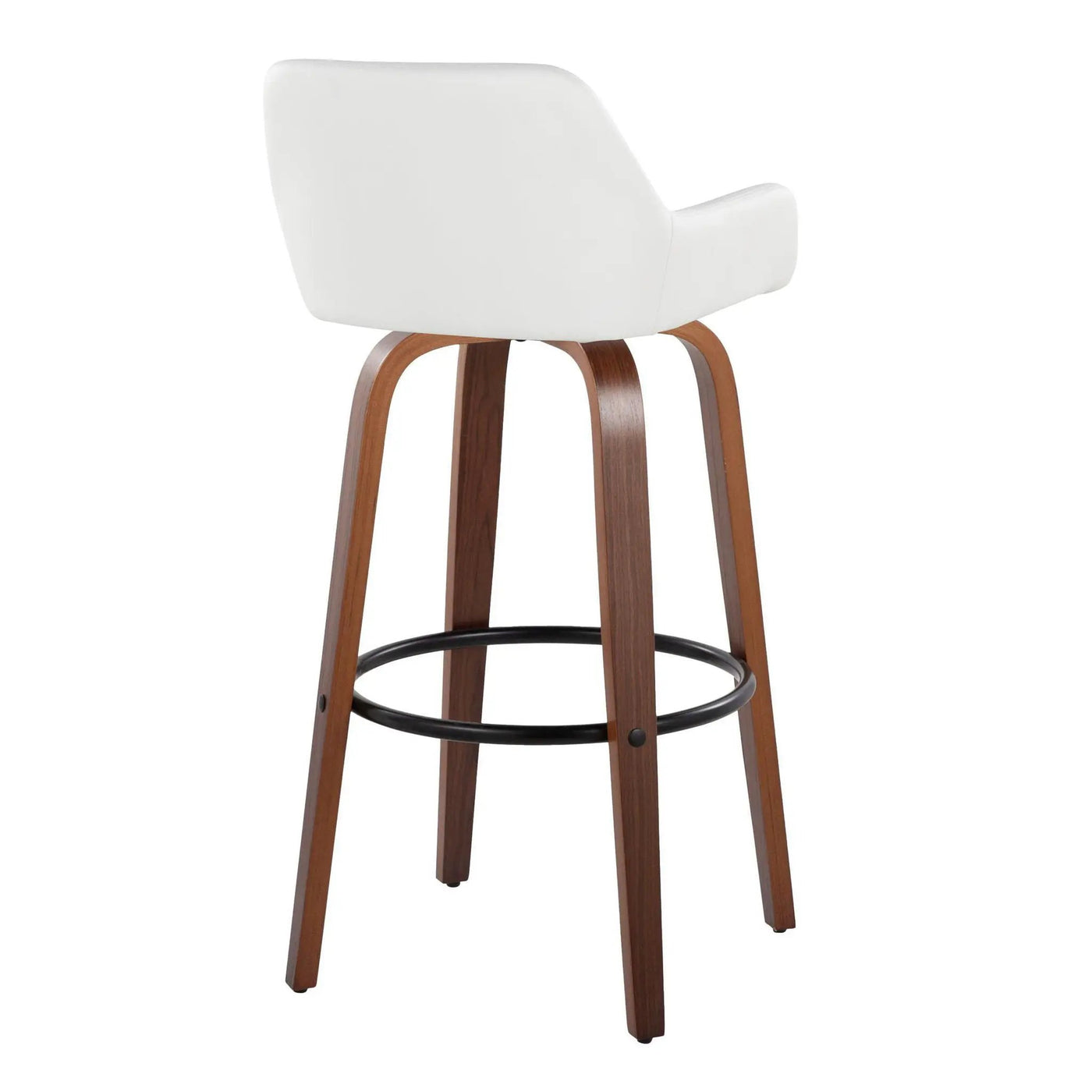 Daniella - Contemporary Fixed Height, Barstool & Swivel And Round Footrest (Set of 2) by HouseOfZazla