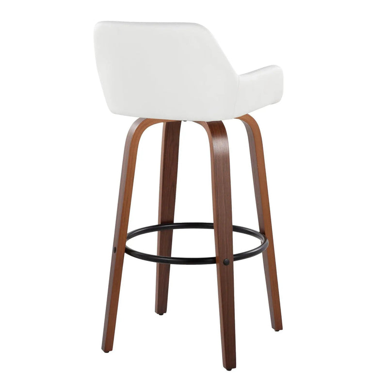 Daniella - Contemporary Fixed Height, Barstool & Swivel And Round Footrest (Set of 2) by Unique Piece Furniture