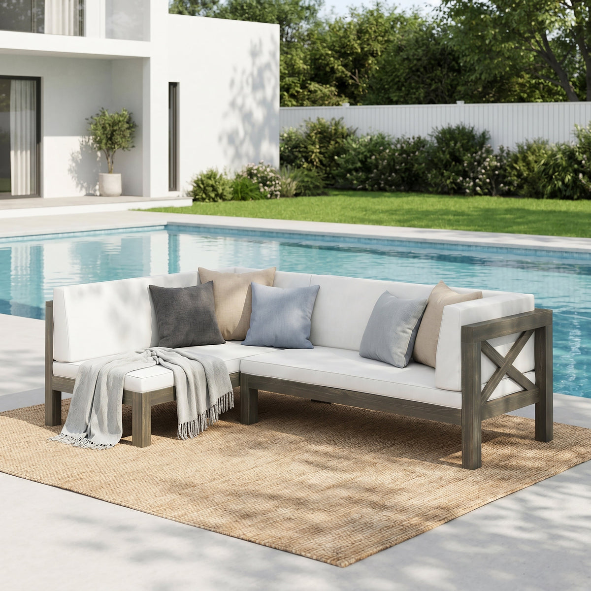 Brava X-Back Right Corner Bench Set
