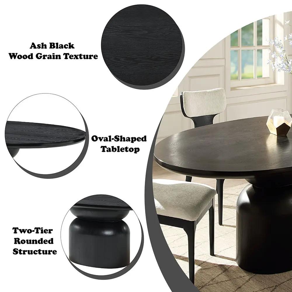 Marioly - Dining Table - Ash Black by Unique Piece Furniture