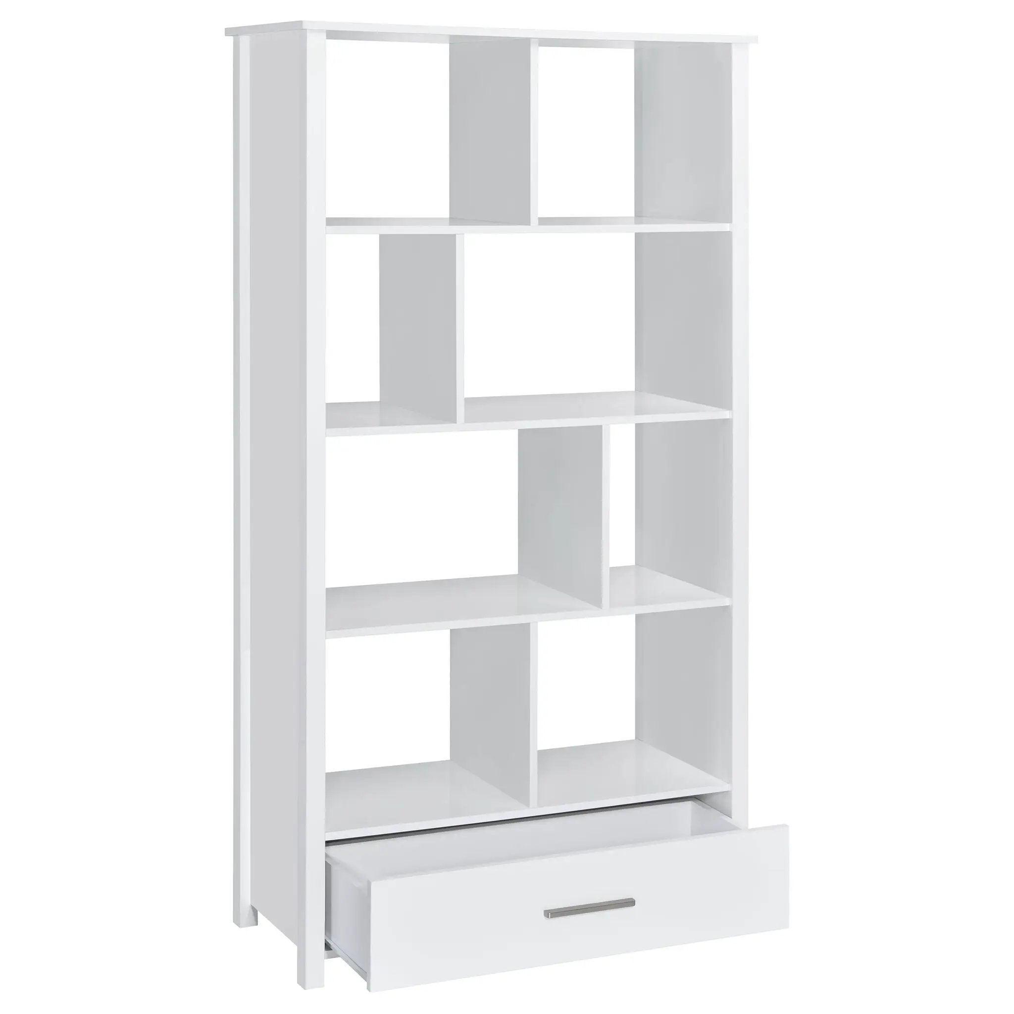 Dylan 68-inch 4-shelf Storage Bookshelf White High Gloss by Unique Piece Furniture
