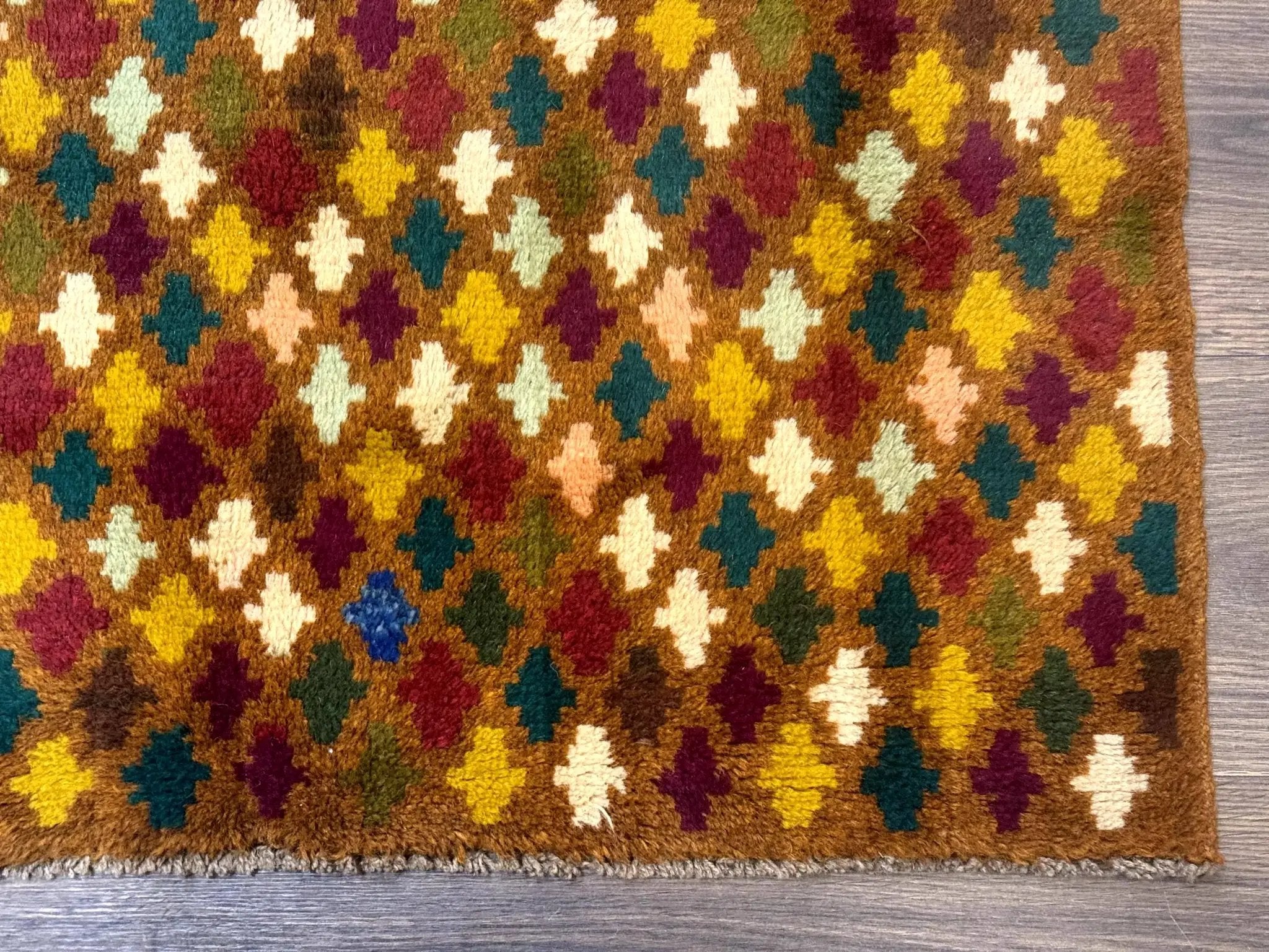 Balouch Rug 3x4, Burnt-Orange, Multicolor, Afghan Rug by Jewel Rugs
