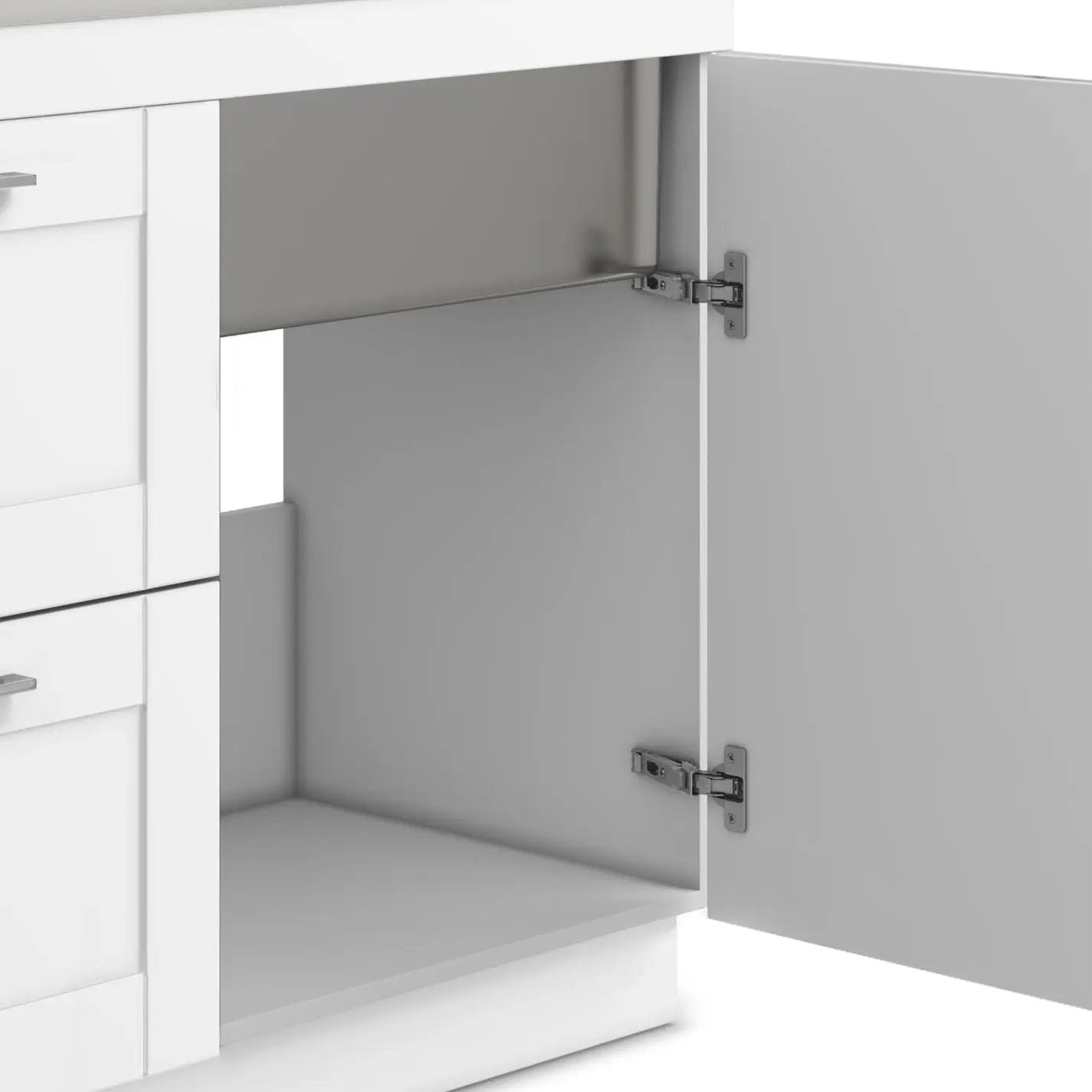 Shaker - Modern Wide Laundry Cabinet With Faucet And Sink - White by HouseOfZazla