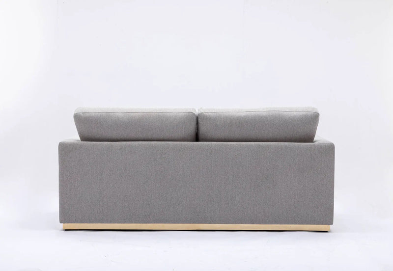 Valin - Linen Sofa For Living Room - Gray by HouseOfZazla