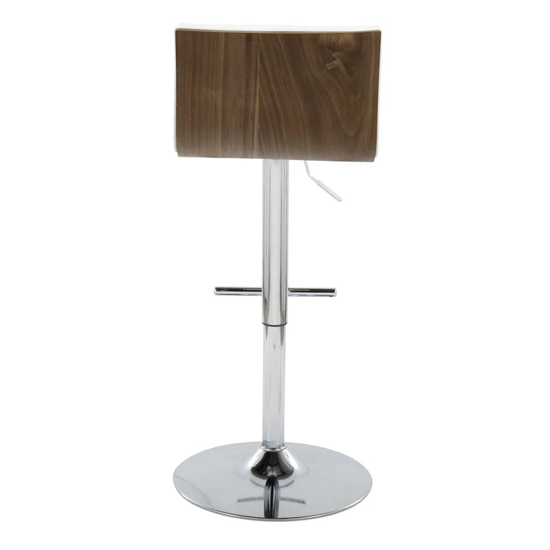 Mason - Contemporary Adjustable Barstool & Swivel With Straight T Footrest (Set of 2) by Unique Piece Furniture