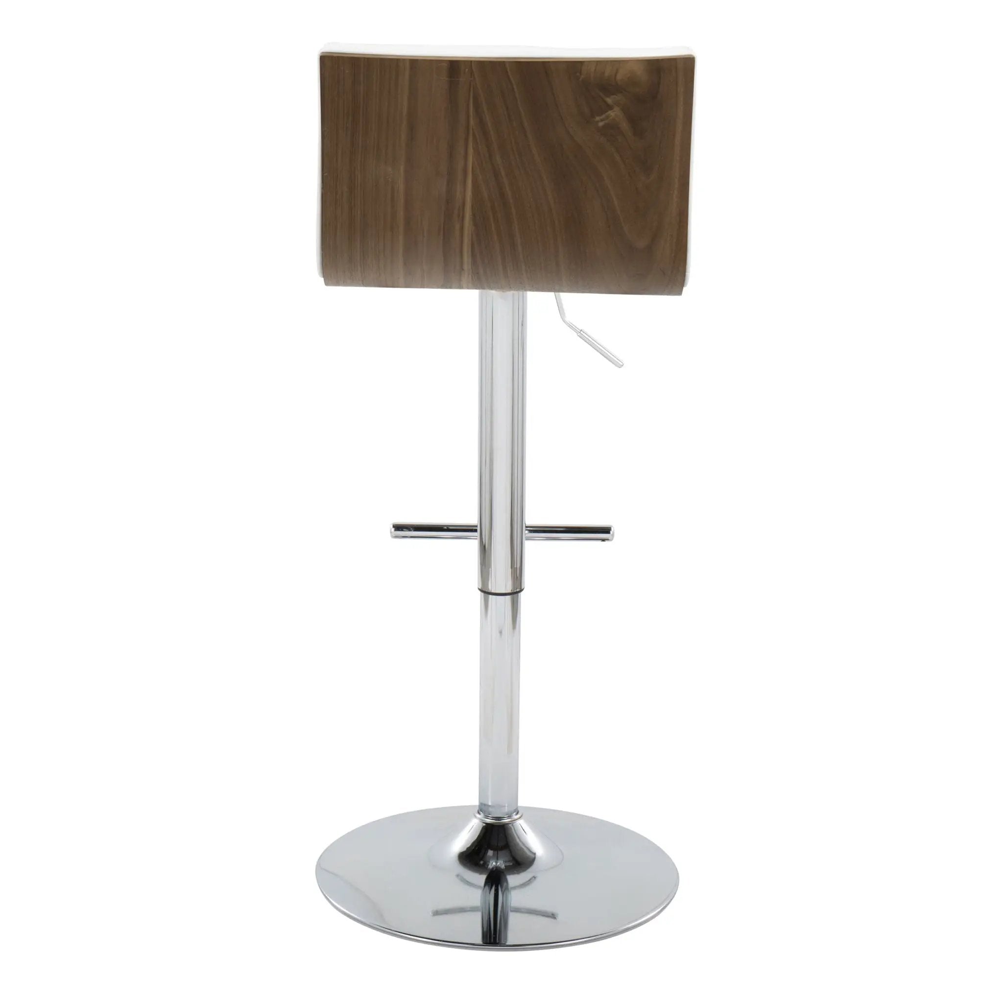 Mason - Contemporary Adjustable Barstool & Swivel With Straight T Footrest (Set of 2) by HouseOfZazla