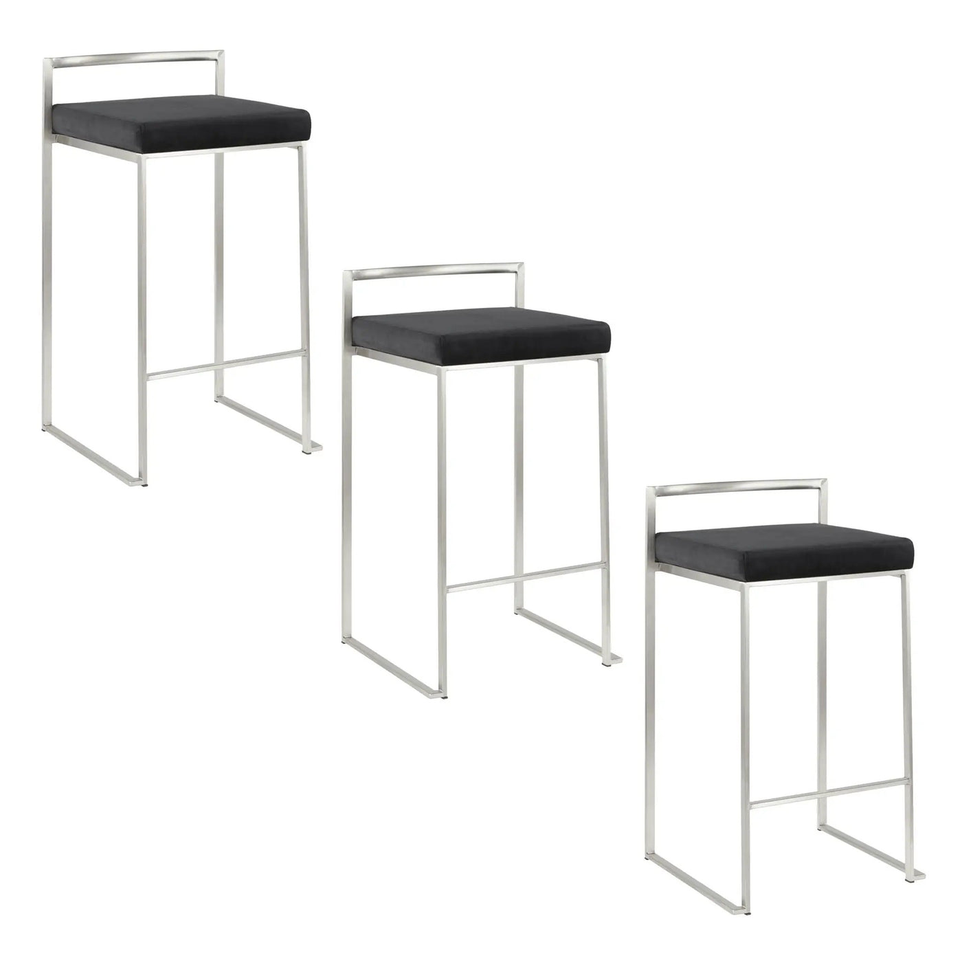 Fuji - Contemporary Elegant Stackable Counter Stool Set by HouseOfZazla