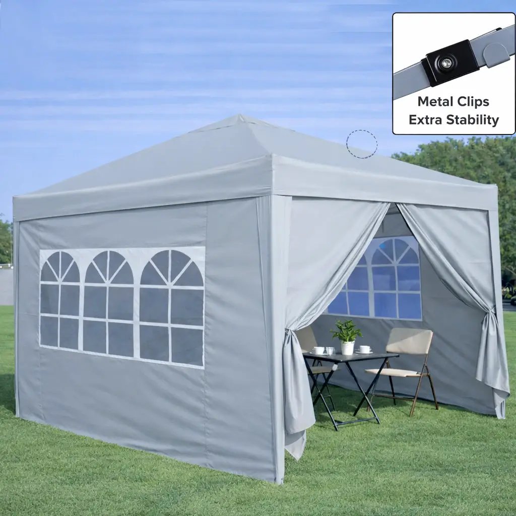 Outdoor 10x 10Ft Pop Up Gazebo Canopy Tent with Removable Sidewalls by HouseOfZazla