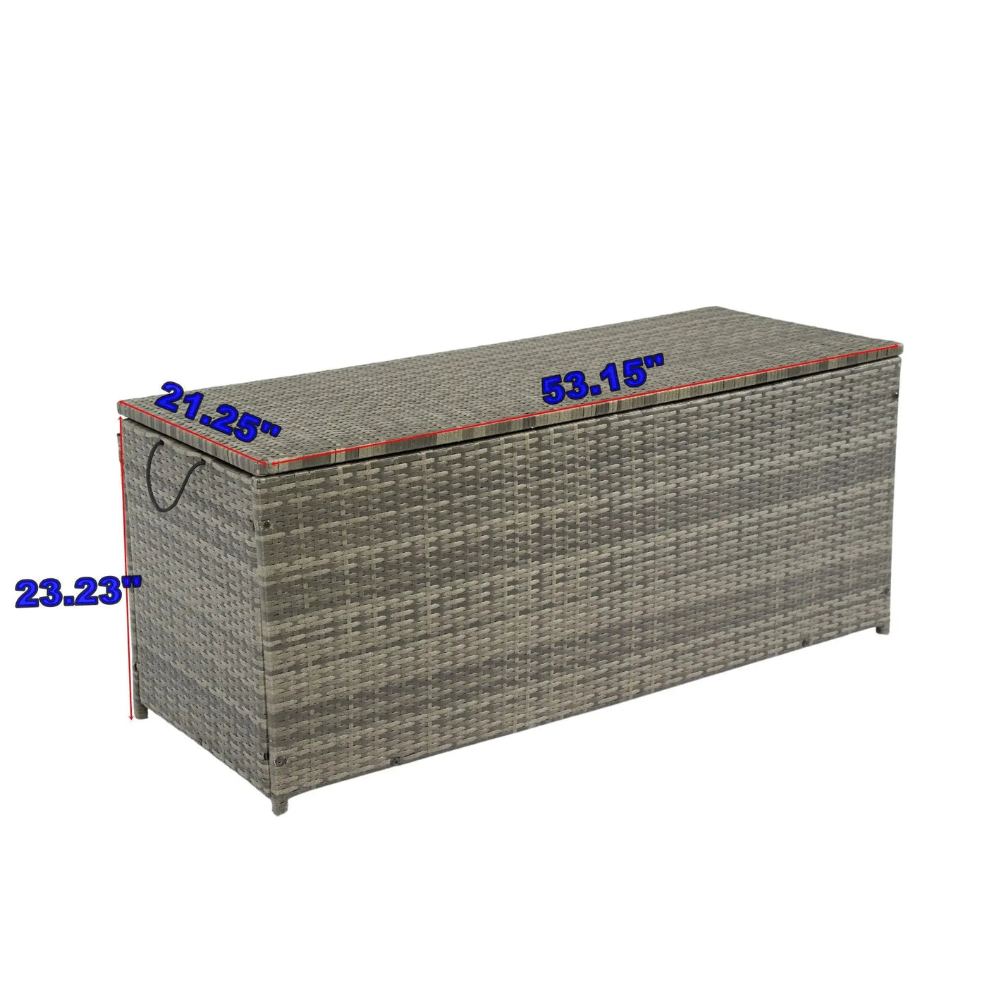 Outdoor Storage Box, Wicker Patio Deck Boxes With Lid, Outdoor Cushion Storage For Kids Toys, Pillows, Towel, Wicker by Unique Piece Furniture