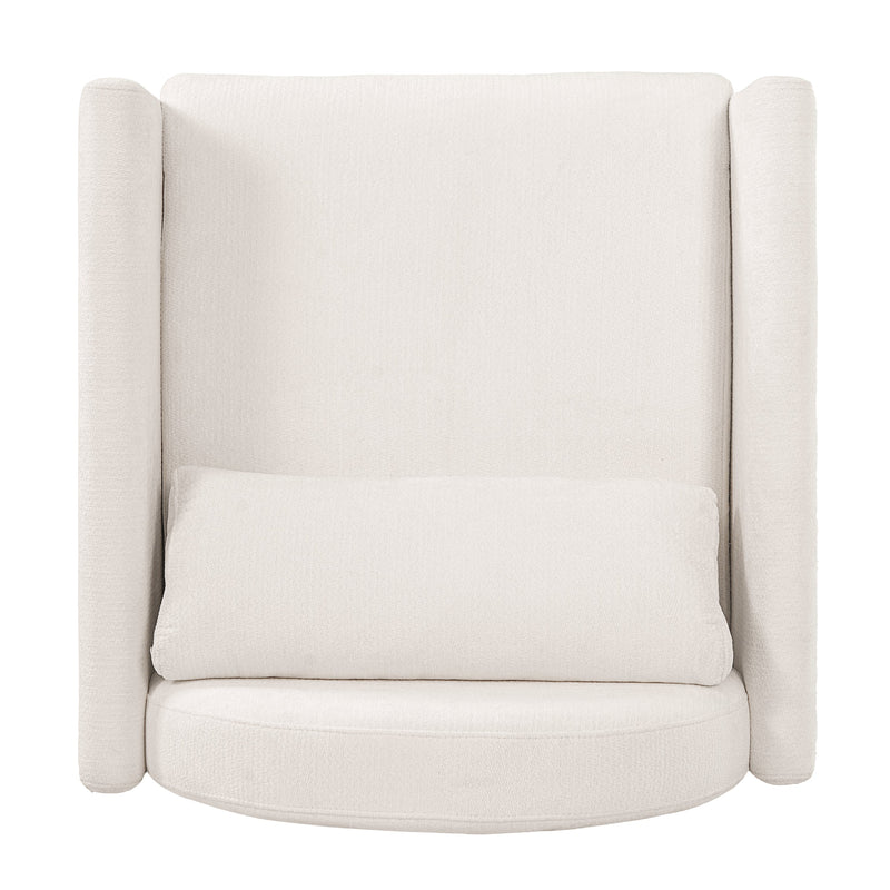 Beige Pet Friendly Accent Chair with Hidden Pet Nook by HouseOfZazla