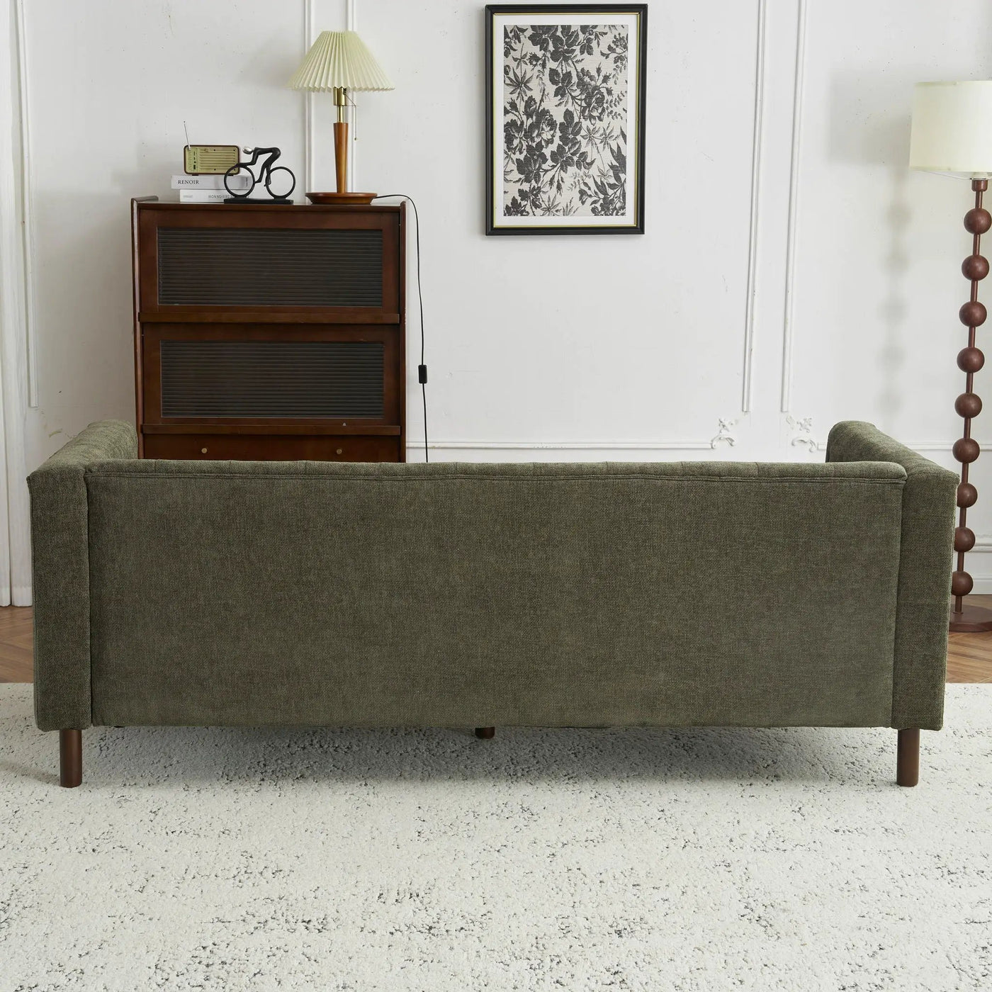 Upholstered Sofa Modern 3 Seater Sofa Couch With Tufted Design For Living Room by HouseOfZazla