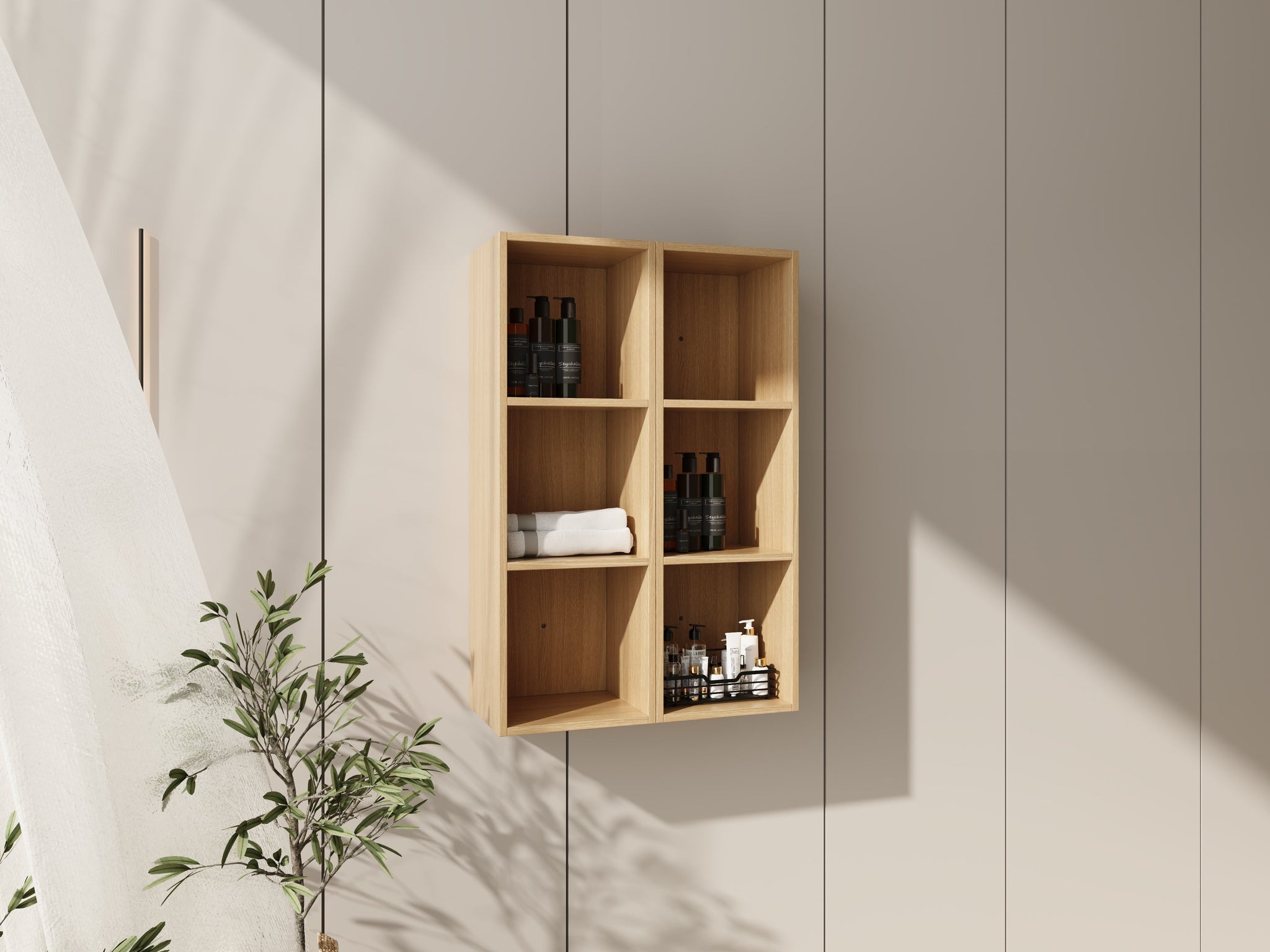 24 Inch Wall Mounted Storage Shelves Combination by HouseOfZazla