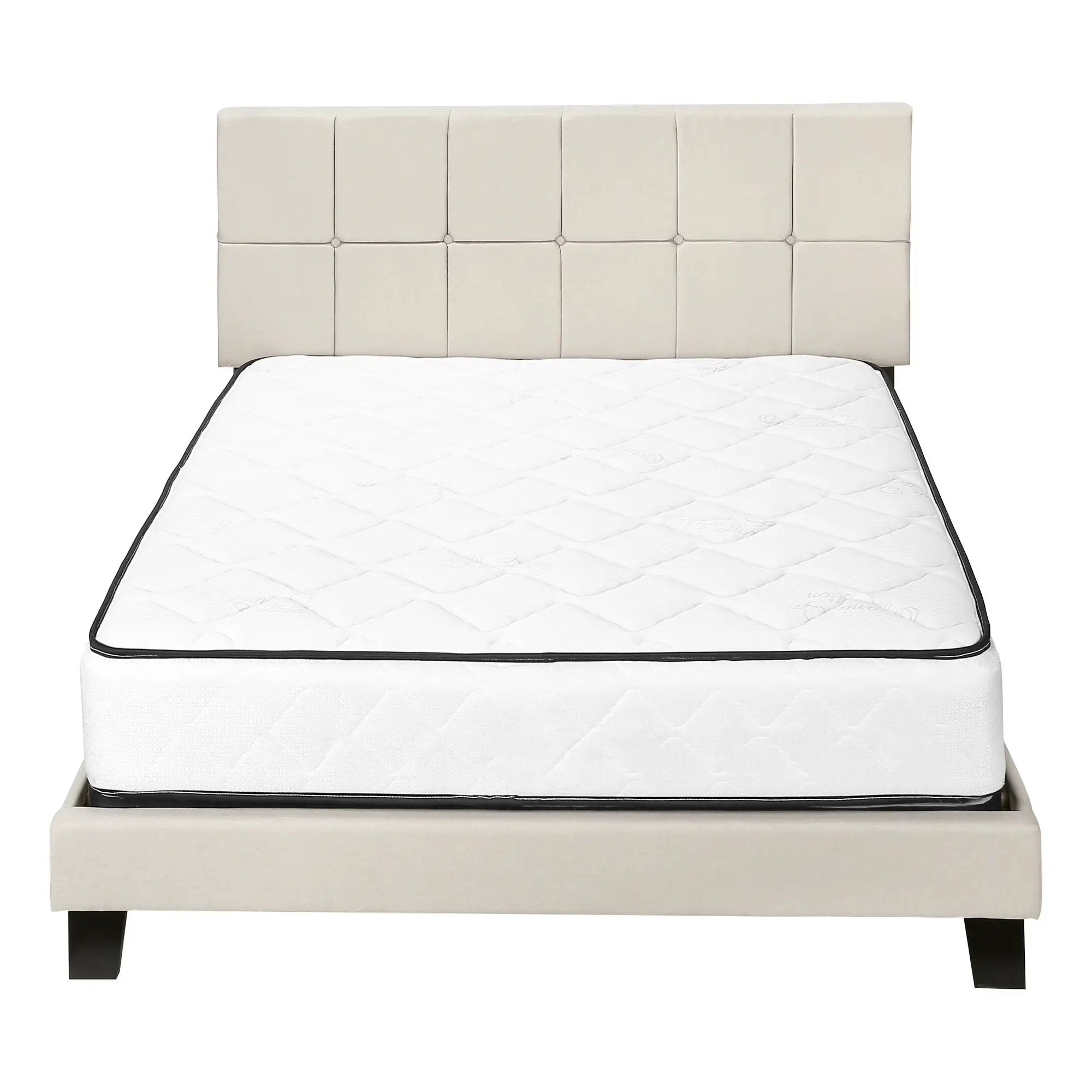 Queen Size Bed, Upholstered, Transitional - Beige by Unique Piece Furniture