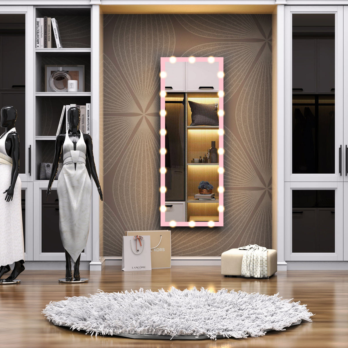 Full Length Mirror with Lights and Touch Control – Pearl Silver, Black, or Pink, photo 40 of 40
