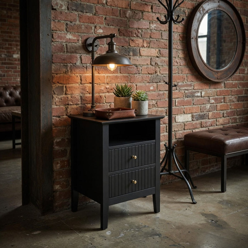 Fluted Nightstand With 2 Drawers by HouseOfZazla
