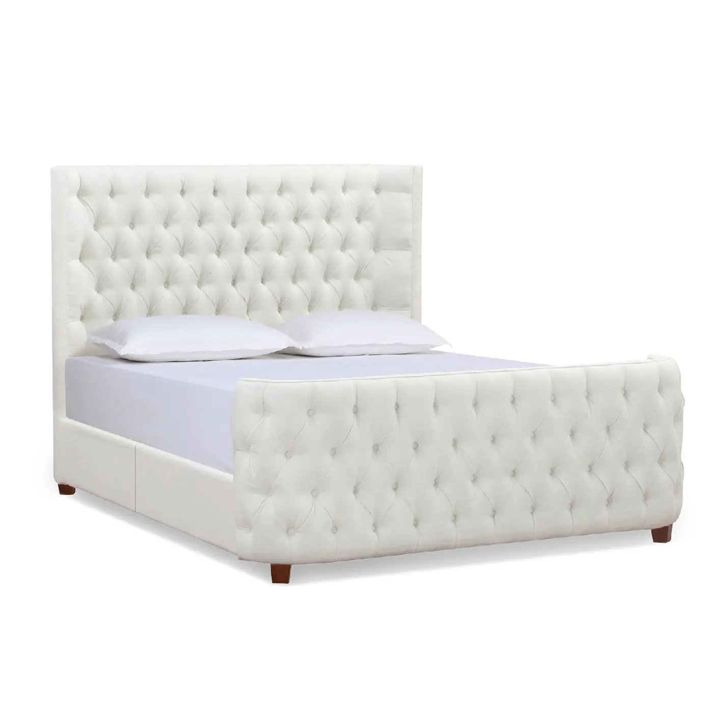Brooklyn - Tufted Panel Bed Headboard And Footboard Set by HouseOfZazla