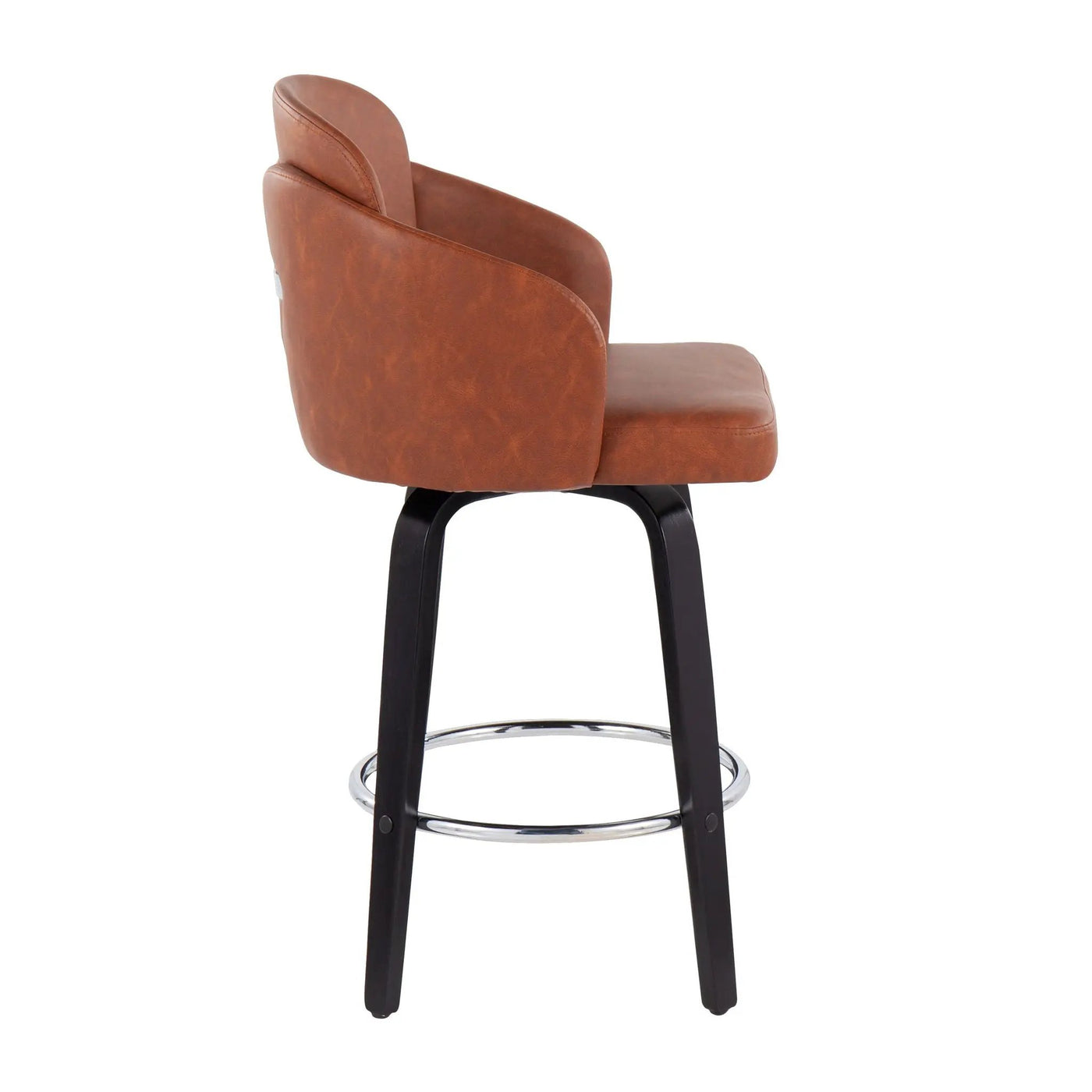 Dahlia - Contemporary Counter Stool Round Footrest (Set of 2) by HouseOfZazla