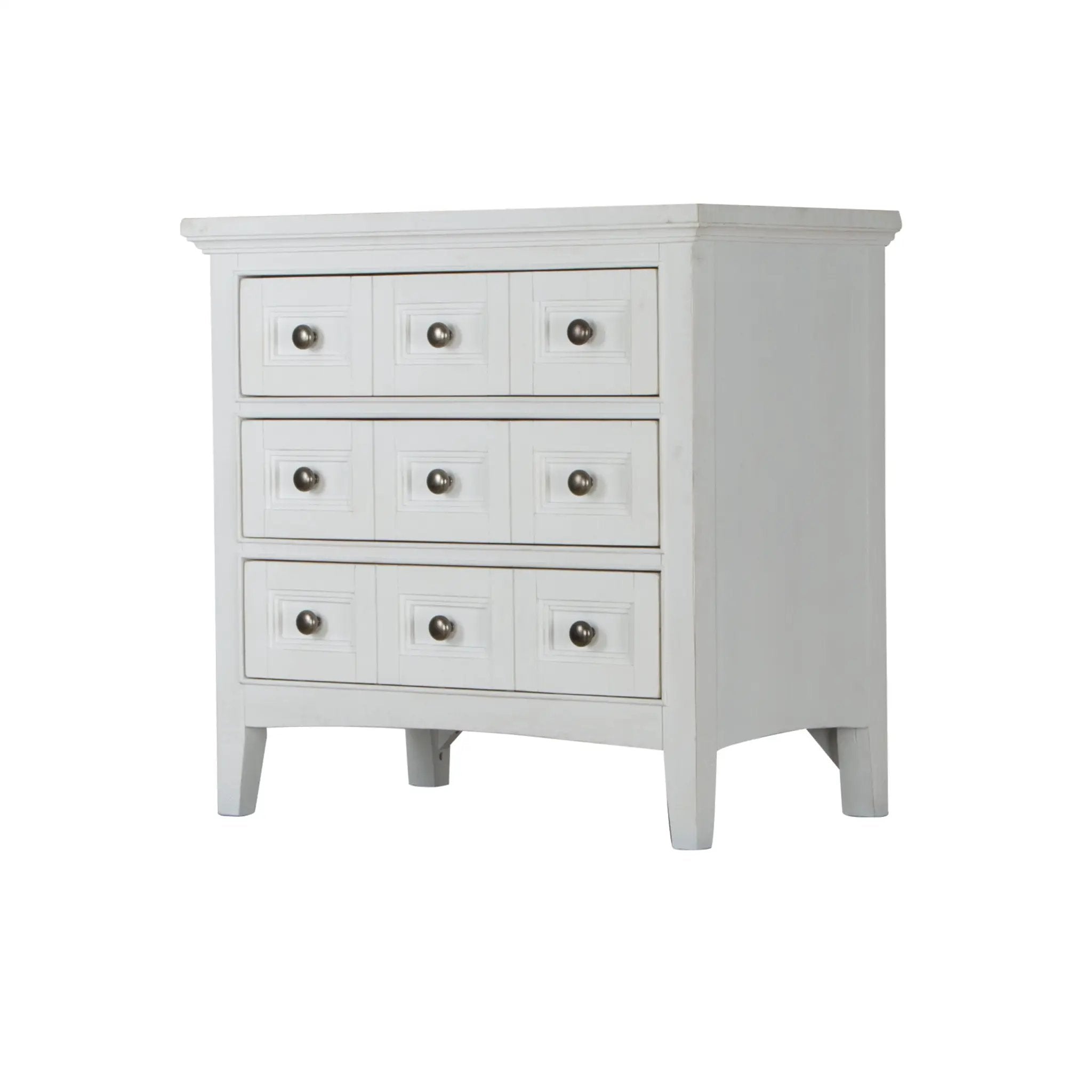 Heron Cove - Relaxed Traditional Chalk White Three Drawer Nightstand - Chalk White by Unique Piece Furniture