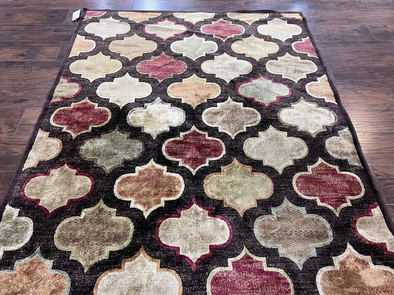 Panel Design Rug 5x7, Multicolor Contemporary Area Rug, Small Living Room Rug by Jewel Rugs