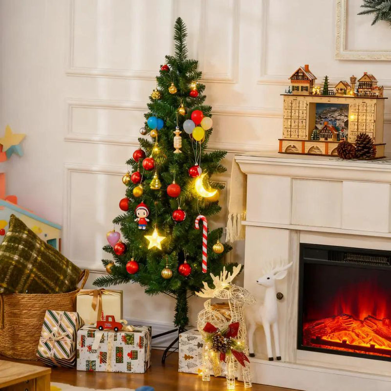 Artificial Half Christmas Trees with Auto Open Steel Base by HouseOfZazla