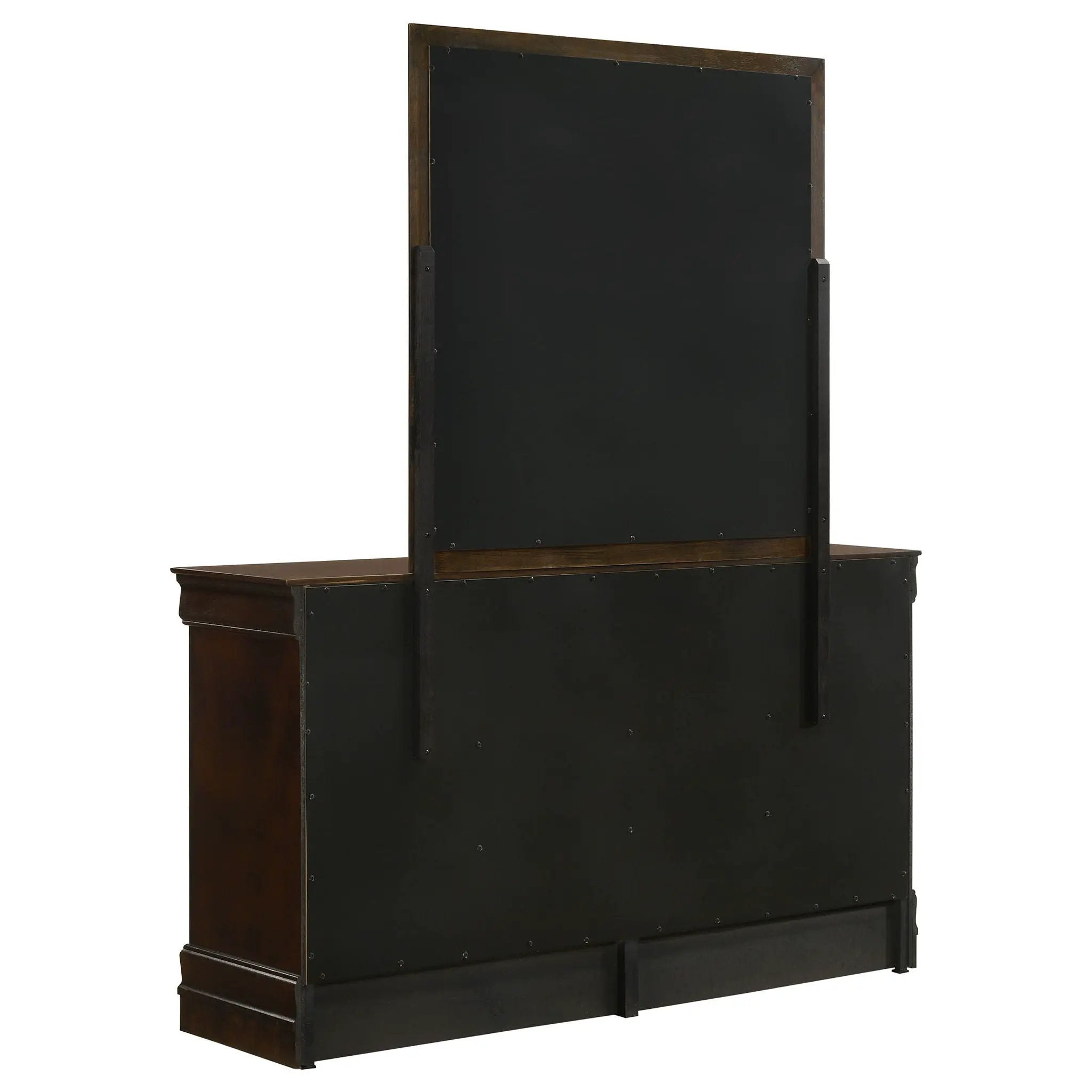 Louis Philippe 6-drawer Dresser with Mirror Cappuccino by Unique Piece Furniture