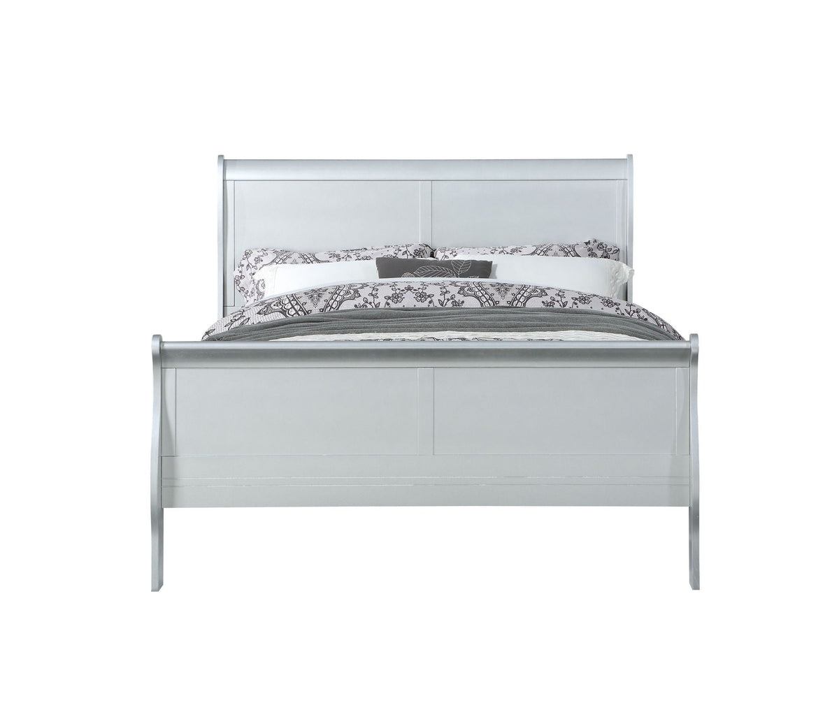 Louis Philippe Sleigh Style Bed with Classic Wood Construction - Multiple Colors, photo 6 of 40